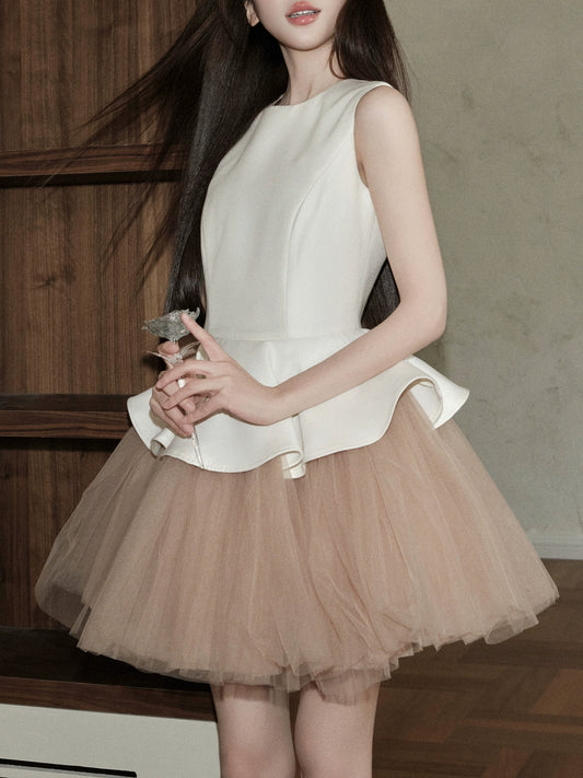 バレエチュチュボリュームミニ丈プリンセスドレス