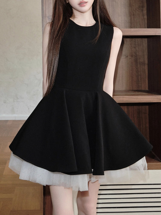 バレエチュチュUネックプリンセスドレス