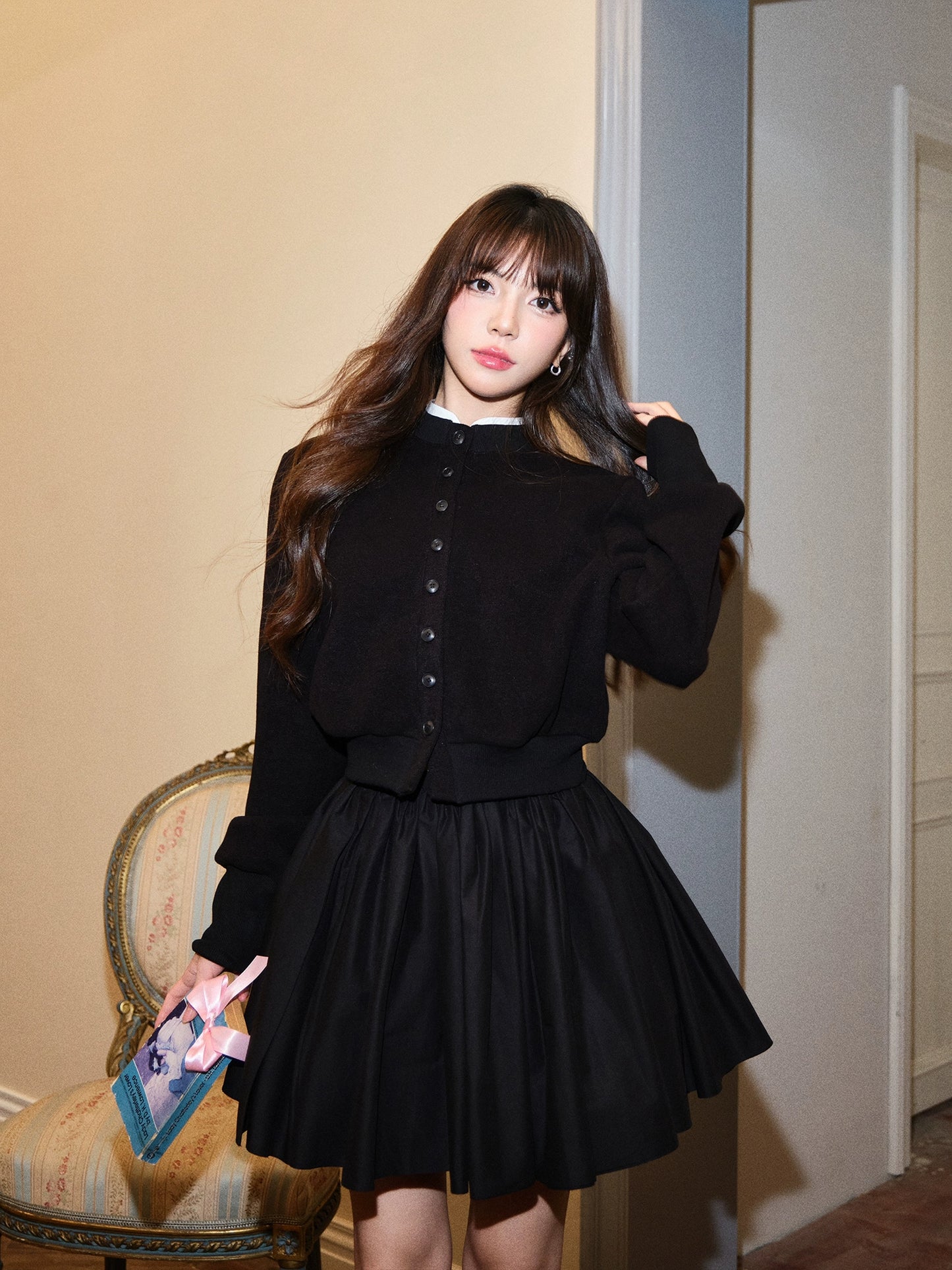 Aラインプリーツミニスカート