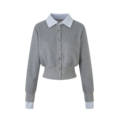 ラペルデザインニットカーディガン