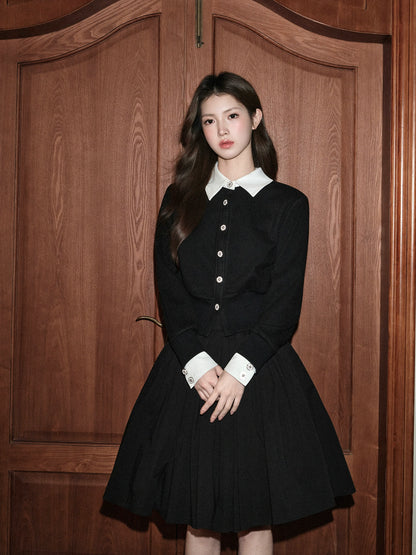 ラペルデザインニットカーディガン