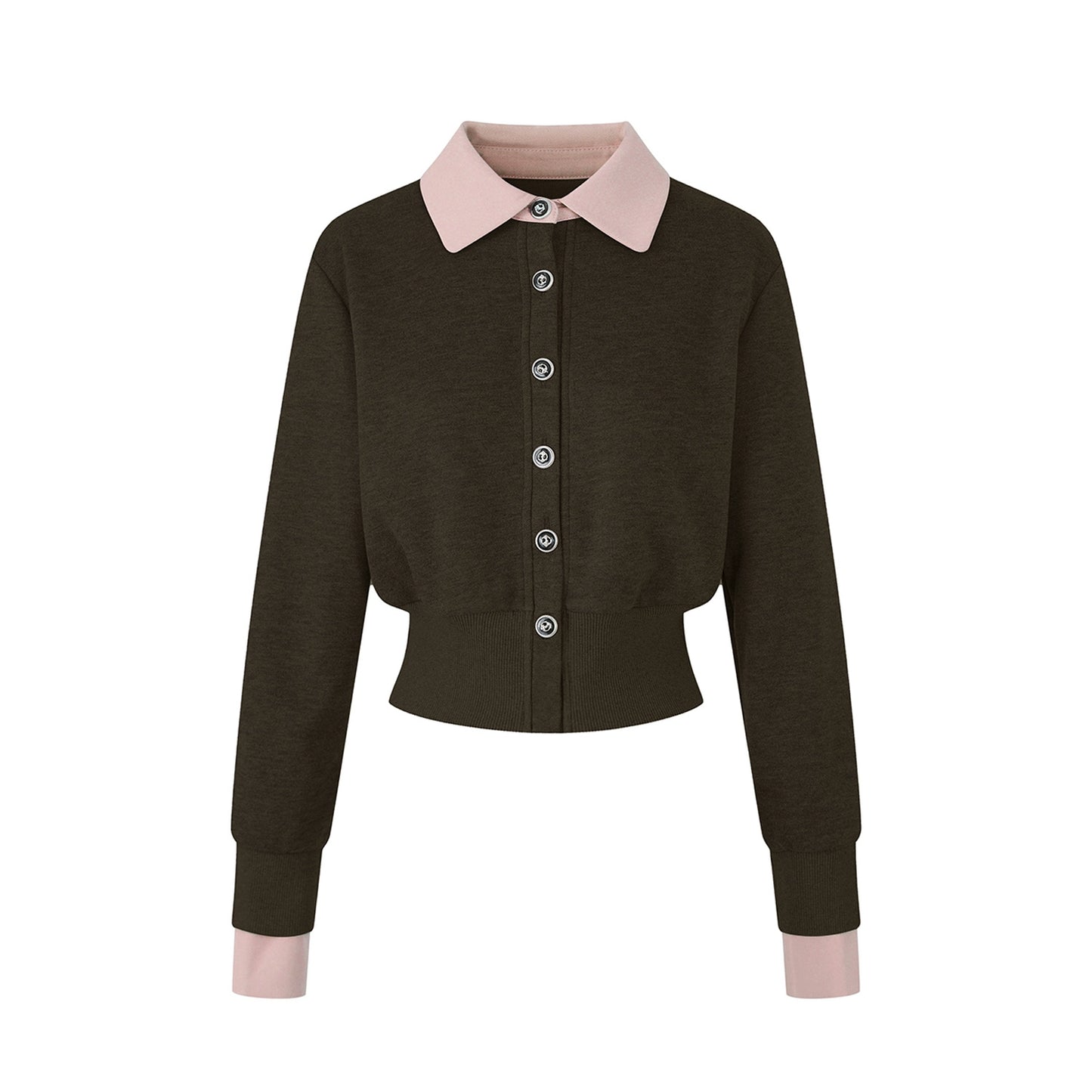 ラペルデザインニットカーディガン