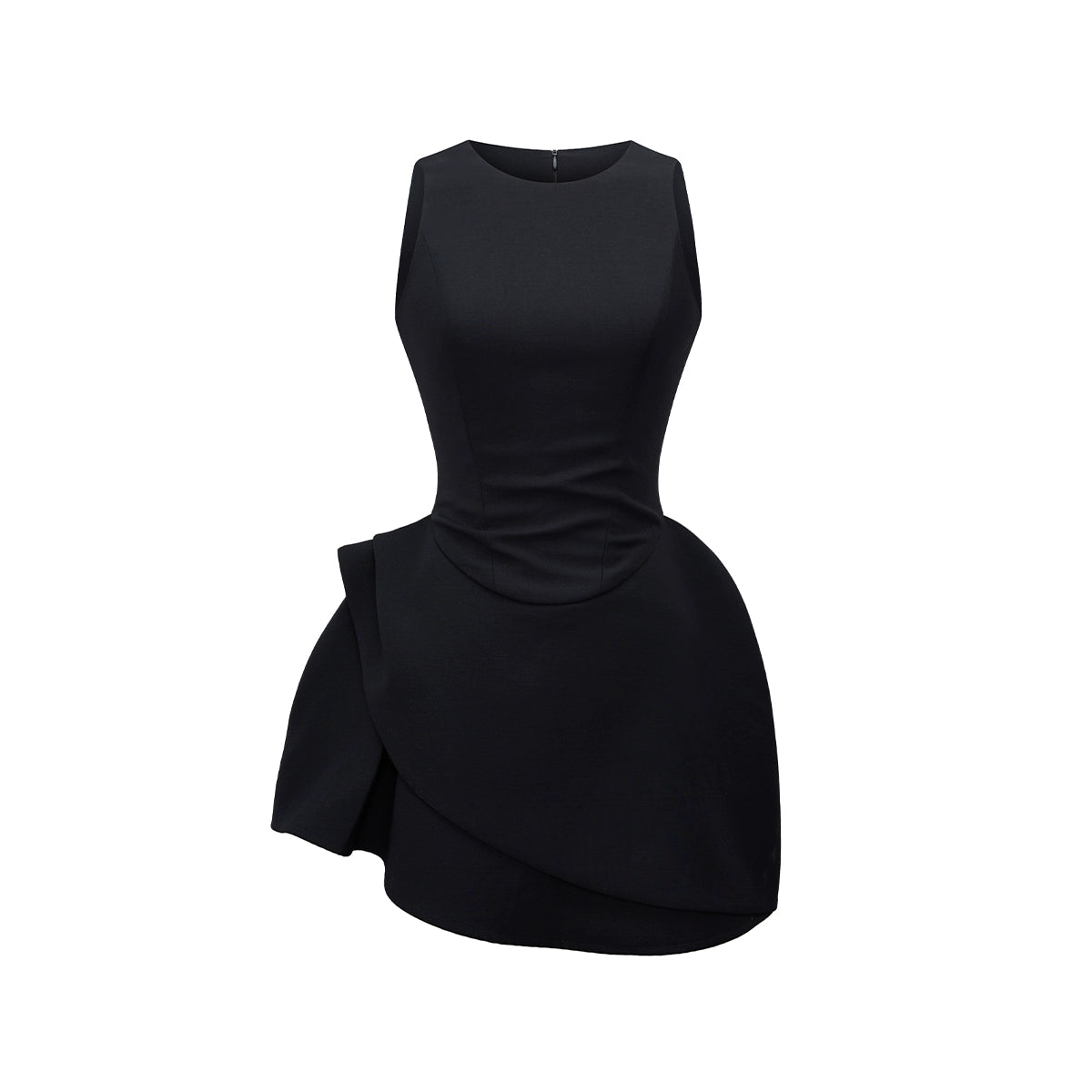 デザインカットミニ丈ドレス