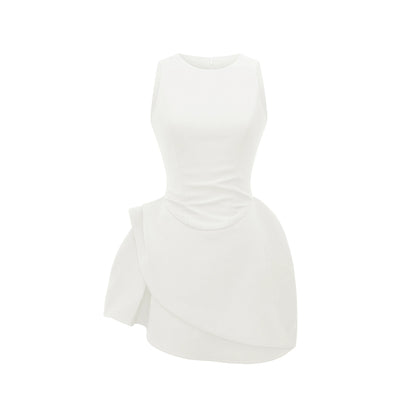 デザインカットミニ丈ドレス