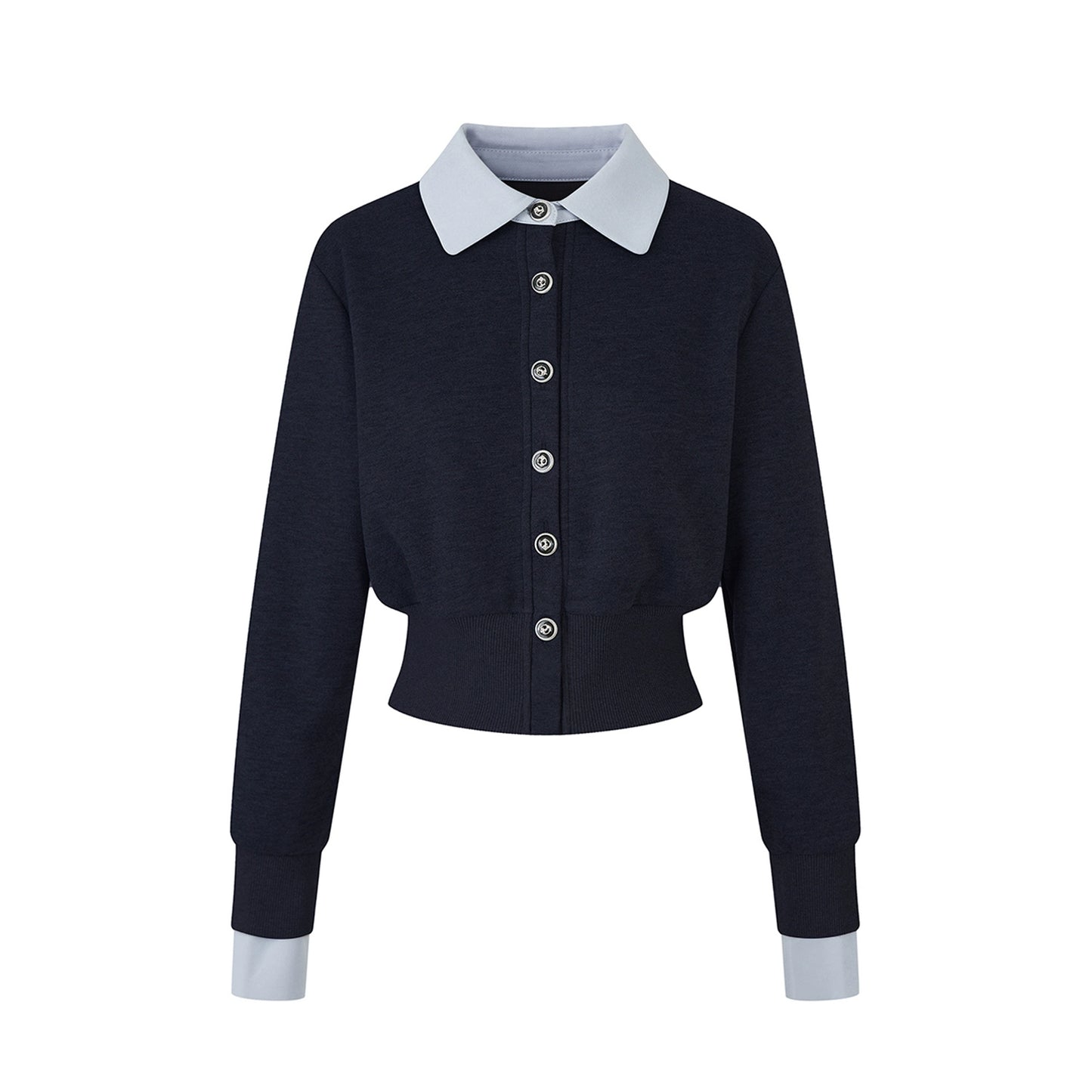 ラペルデザインニットカーディガン