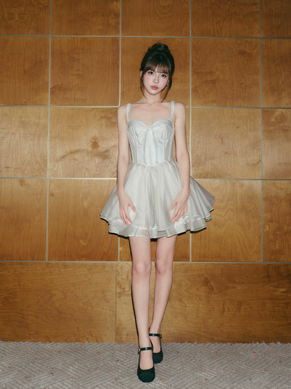 コルセットチュールプリンセスドレス