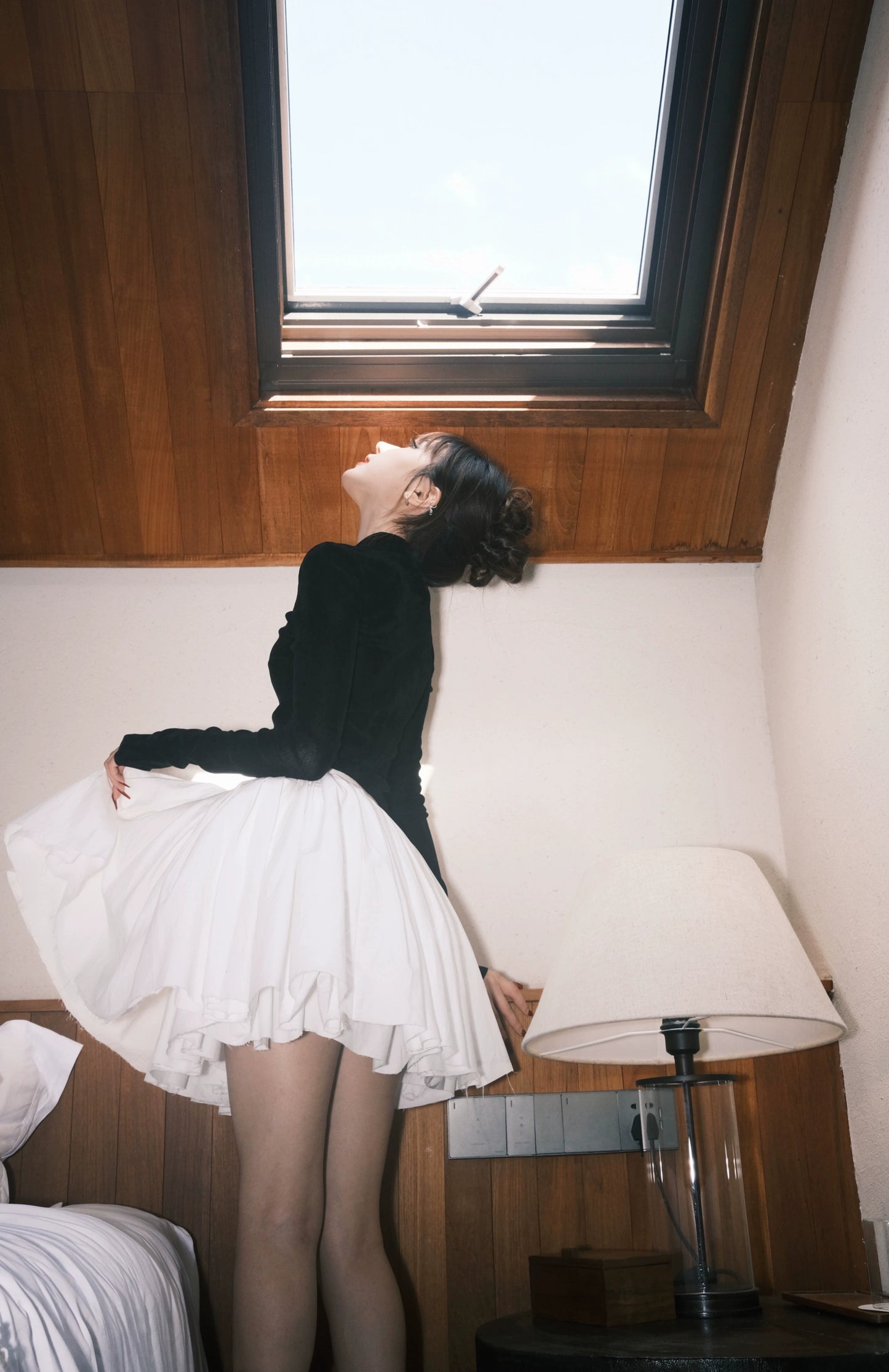 Aラインプリーツミニスカート