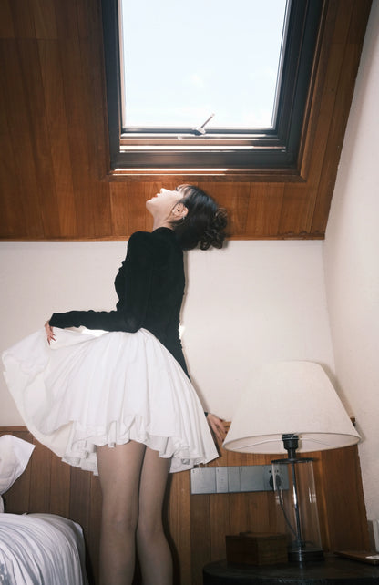 Aラインプリーツミニスカート