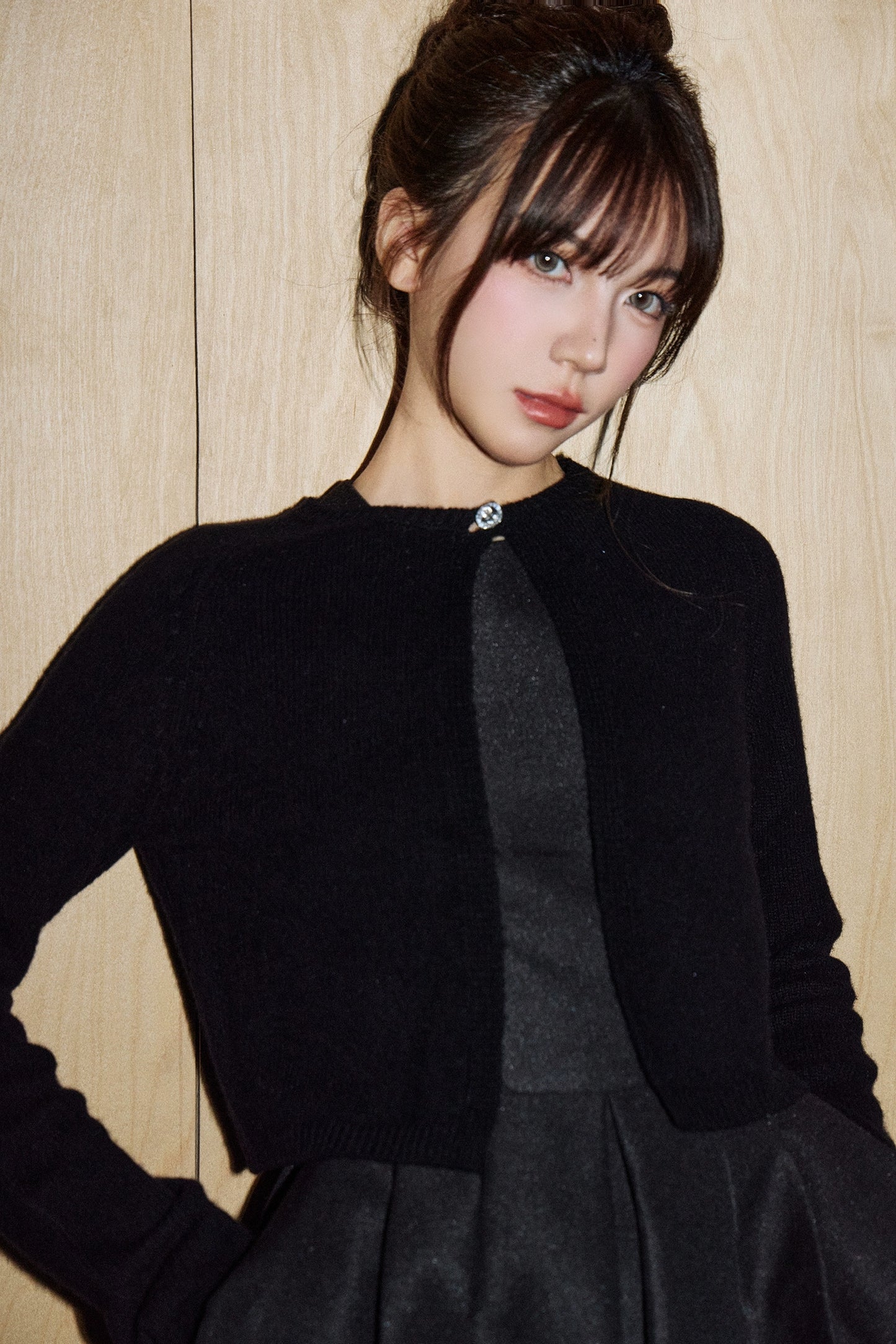 ノースリーブウエストヘップバーンスカートフレンチドレス