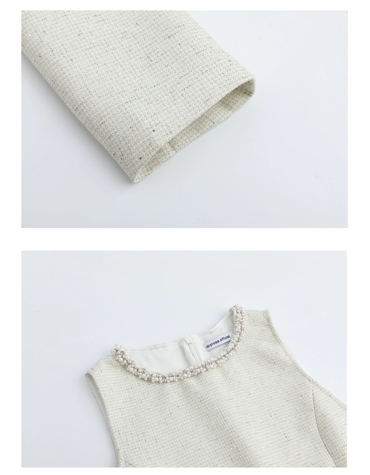 ショートジャケットスーツ・ミニ丈パールドレス