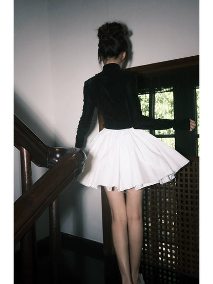 Aラインプリーツミニスカート