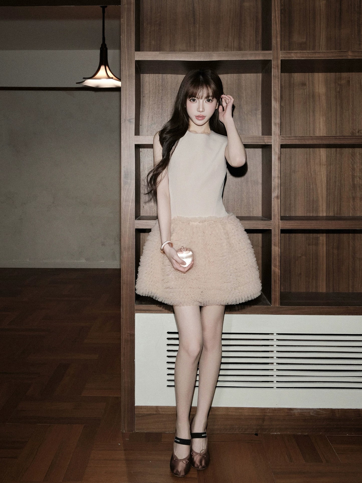 チュチュスカートミニ丈ドレス