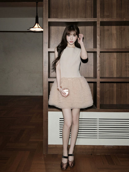 チュチュスカートミニ丈ドレス