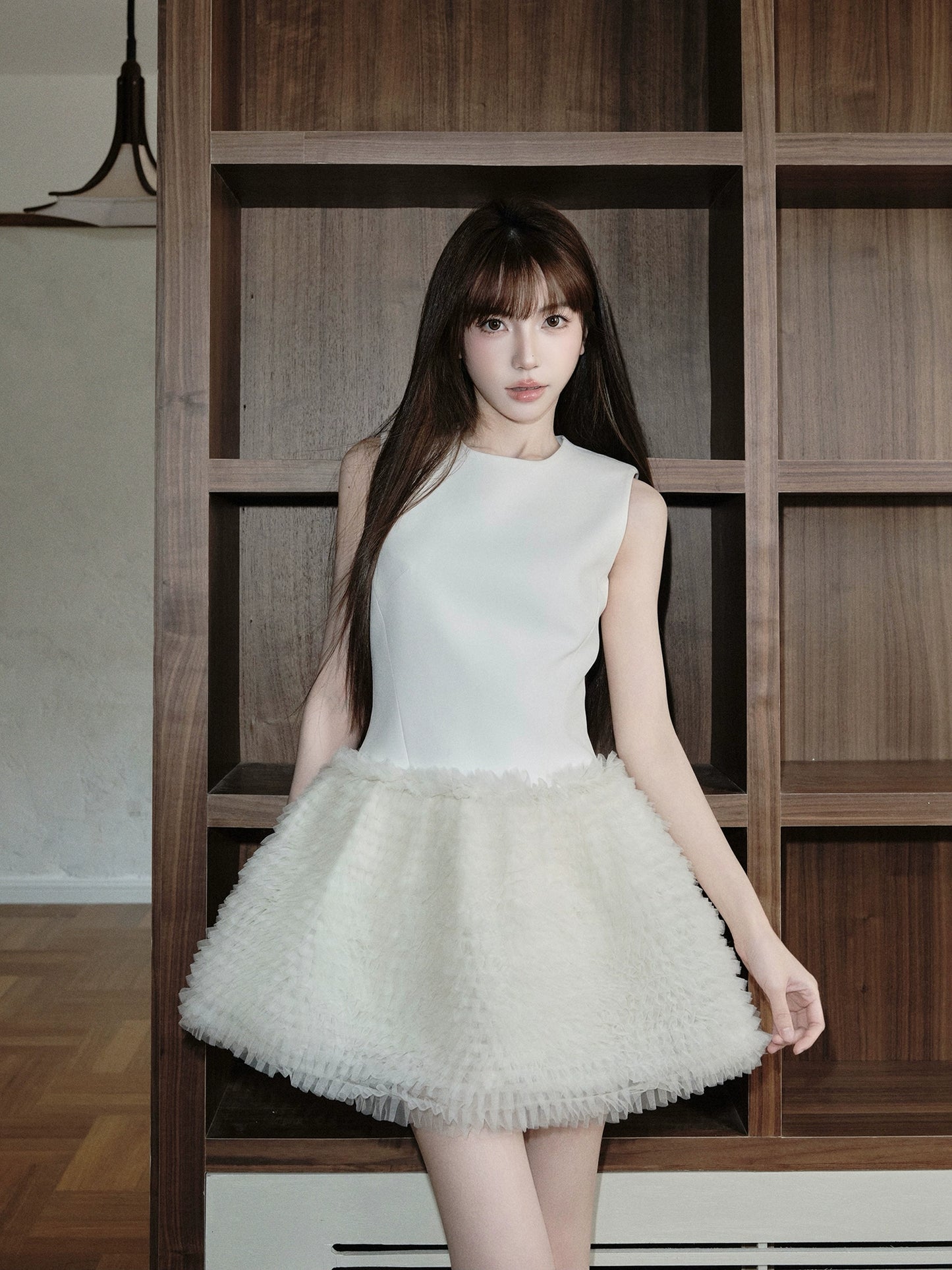 チュチュスカートミニ丈ドレス