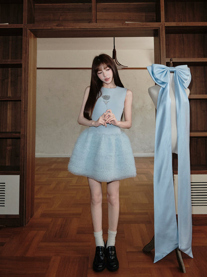 チュチュスカートミニ丈ドレス