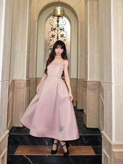 スクエアネックノースリーブドレス