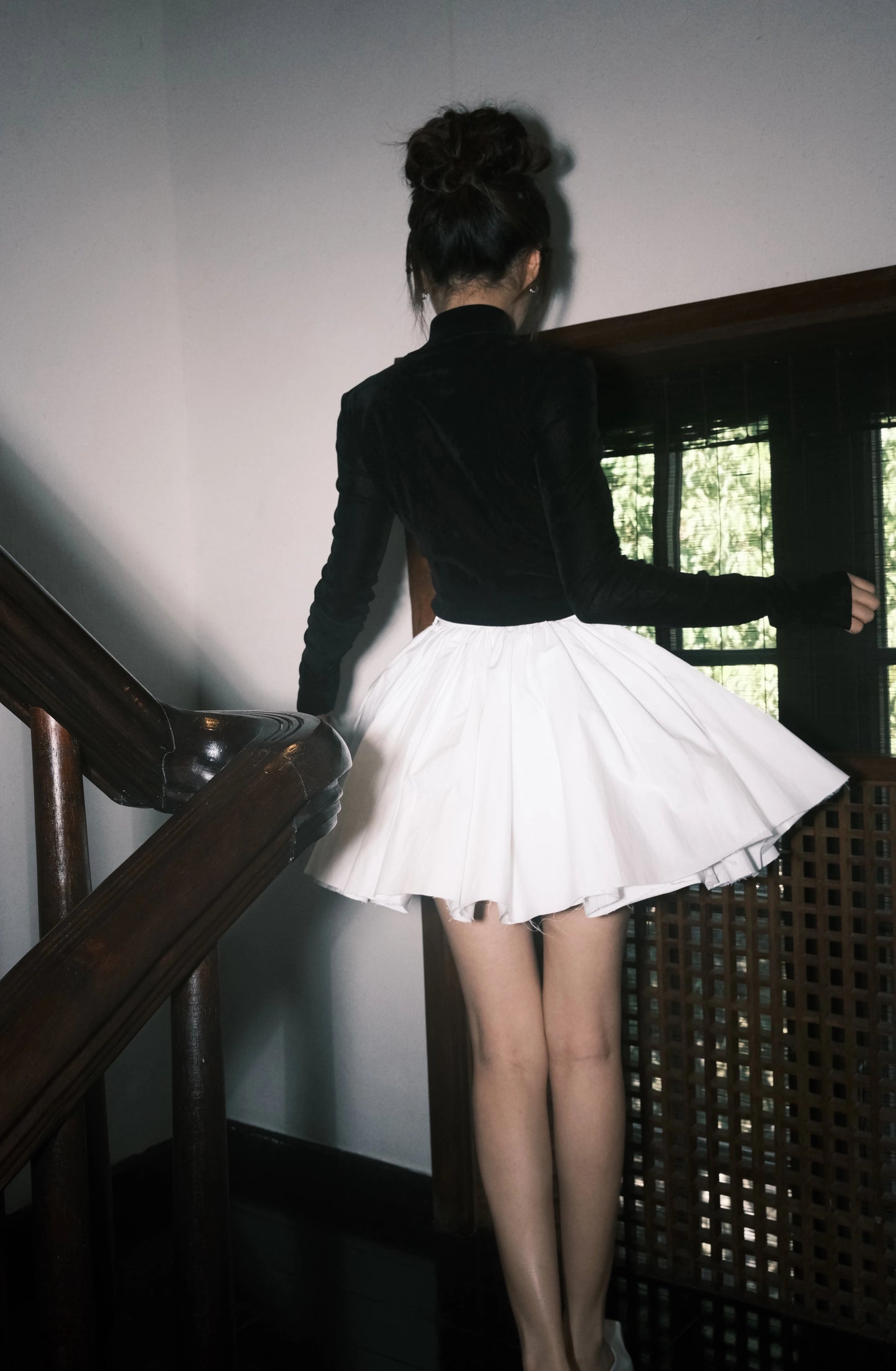 Aラインプリーツミニスカート