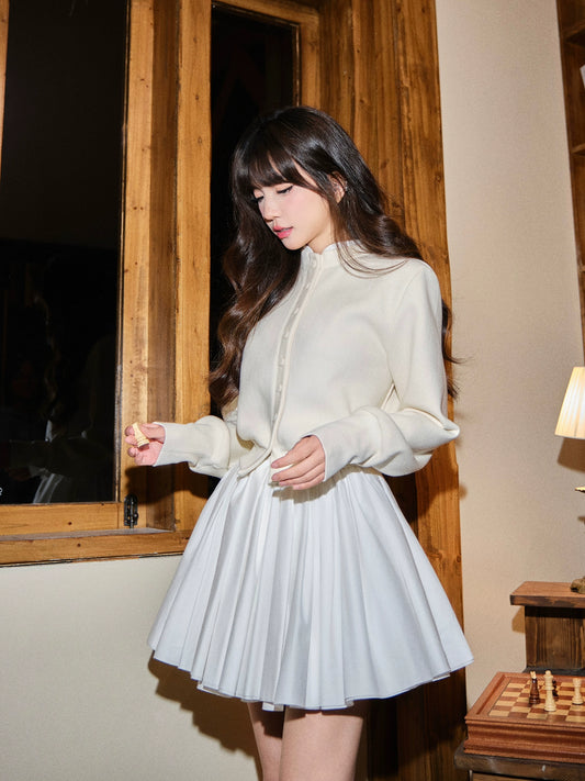 Aラインプリーツミニスカート