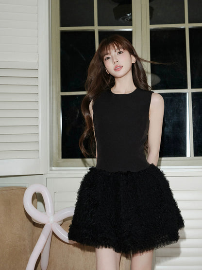 チュチュスカートミニ丈ドレス